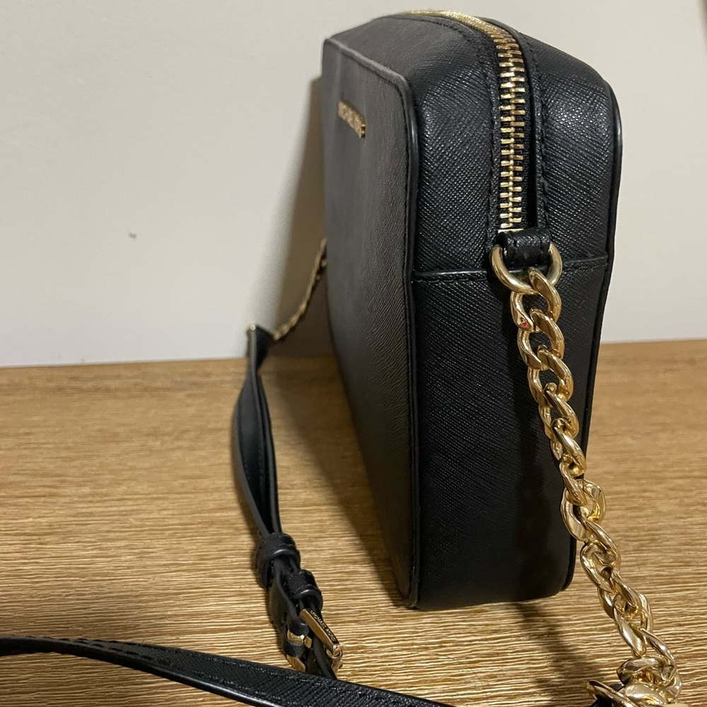 Michael Kors Black and Gold Crossbody Camera Bag - Picture 3 of 6
